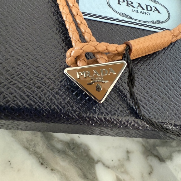 Prada 2IB288 Unisex double strand Bracelet In Brown Nappa Leather w/charm - Picture 7 of 11